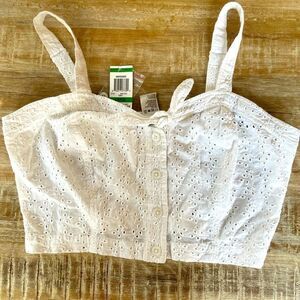 American Rag eyelet white top